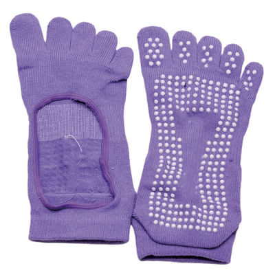 Het katoen breide Antislip de Gymnastiekpunt 5 van Yogasokken Toe Yoga Grip Socks